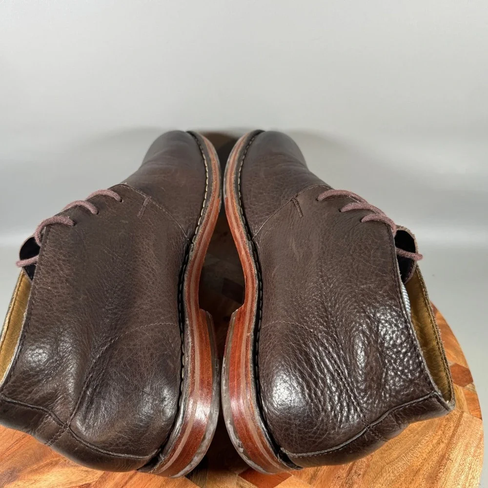 Cole Haan Mens C13188 Dark Brown Pebbled Leather Chukka Desert Boots Size 9M